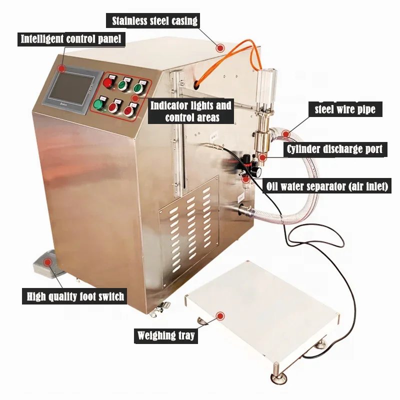 Big Volume Semi-automatic Digital Control Water Soft Drink Liquid Filling Machine Semi Automatic Liquid Filler