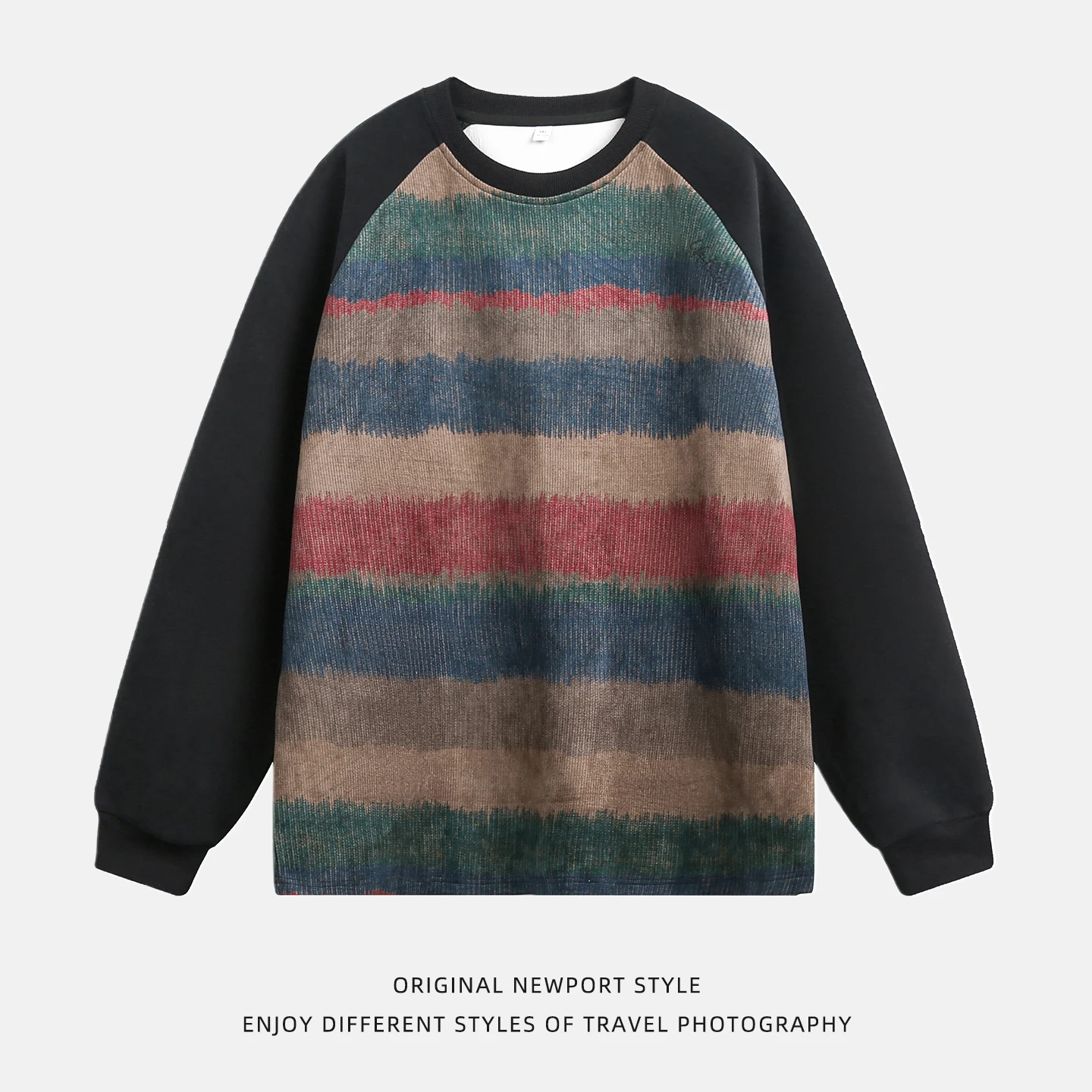 

Осенний свободный топ высокого качества с круглым вырезом, трендовый красивый повседневный пуловер, модные мужские толстовки, спортивный костюм