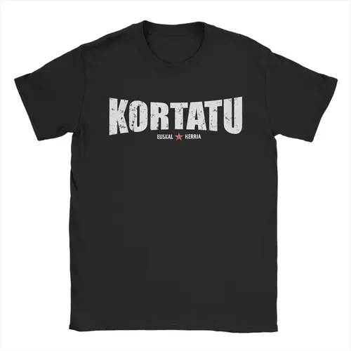 Camisetas de música Kortatu para hombre, divertidas camisetas de algodón con cuello redondo, camisetas de manga corta, ropa Original