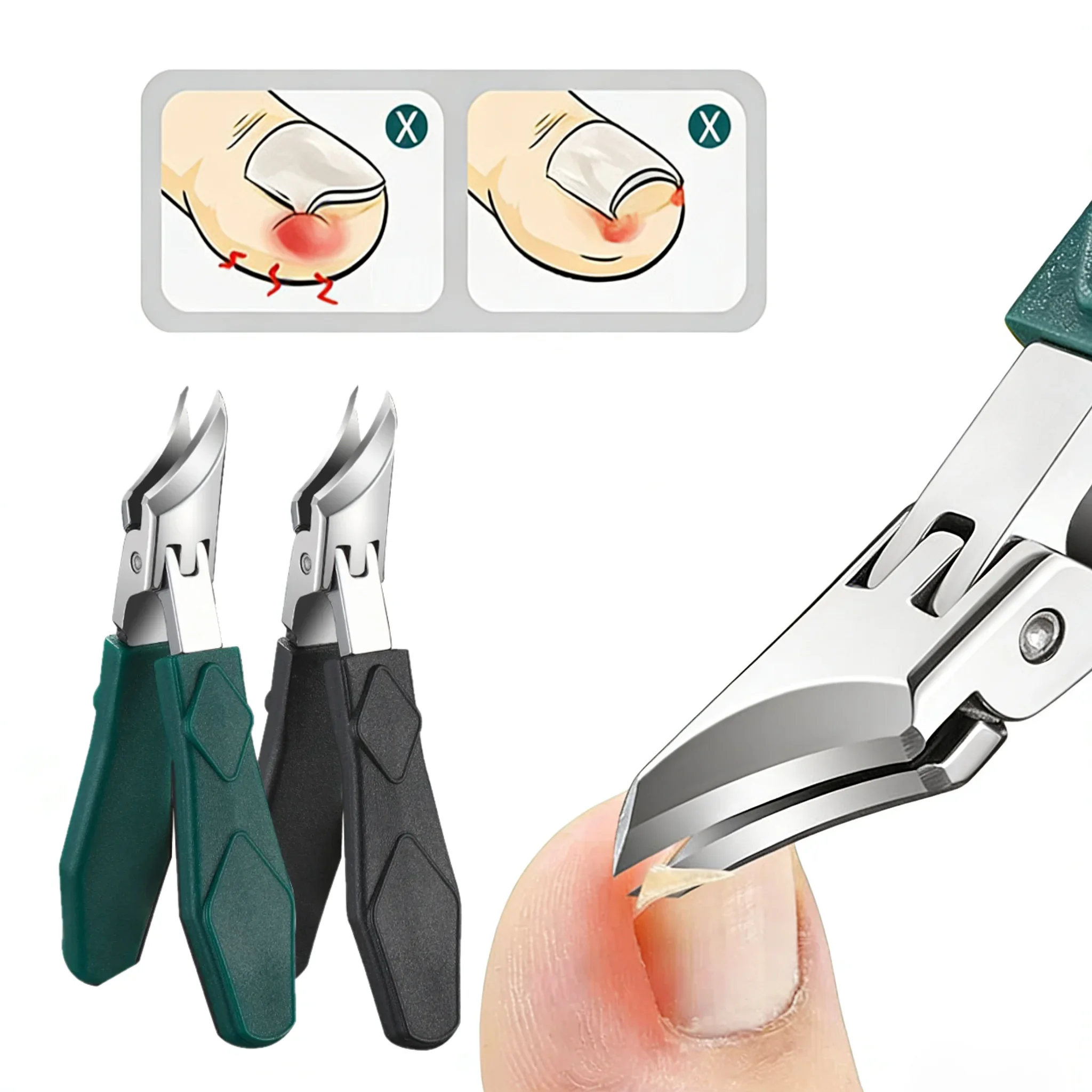 Cortador de unhas dos pés para unhas encravadas ou grossas, aparador de unhas dos pés profissional, alicate de podólogo com aço inoxidável ultra resistente.