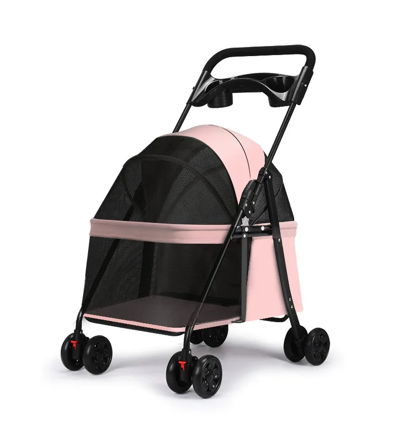 Best-selling pet cart, suitable for small dogs and cats, teddy, kitten, light, foldable, portable, removable