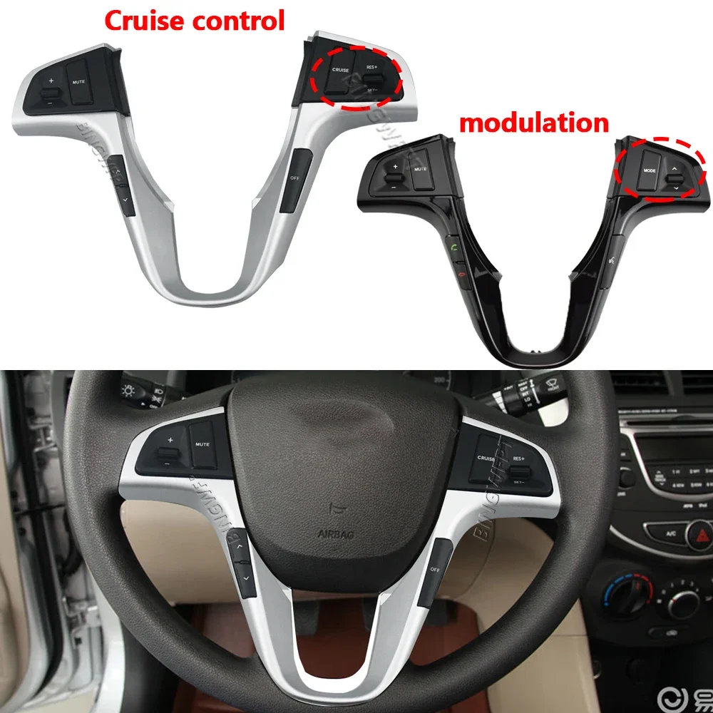 

Steering Wheel Button For Hyundai VERNA SOLARIS Steering Wheel Audio and Constant Speed Cruise Control Button Volume Switch