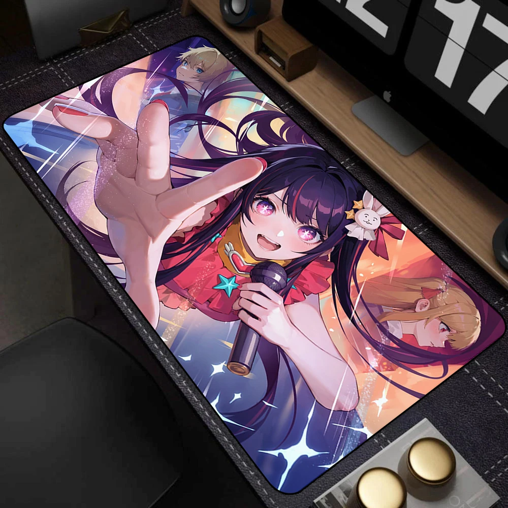 Anime Oshi no ko Large XXL Mouse Pad Manga Hoshino Ai Arima Kana Ruby Mousepad Computer Keyboard Accessories Desk Mats 900x400