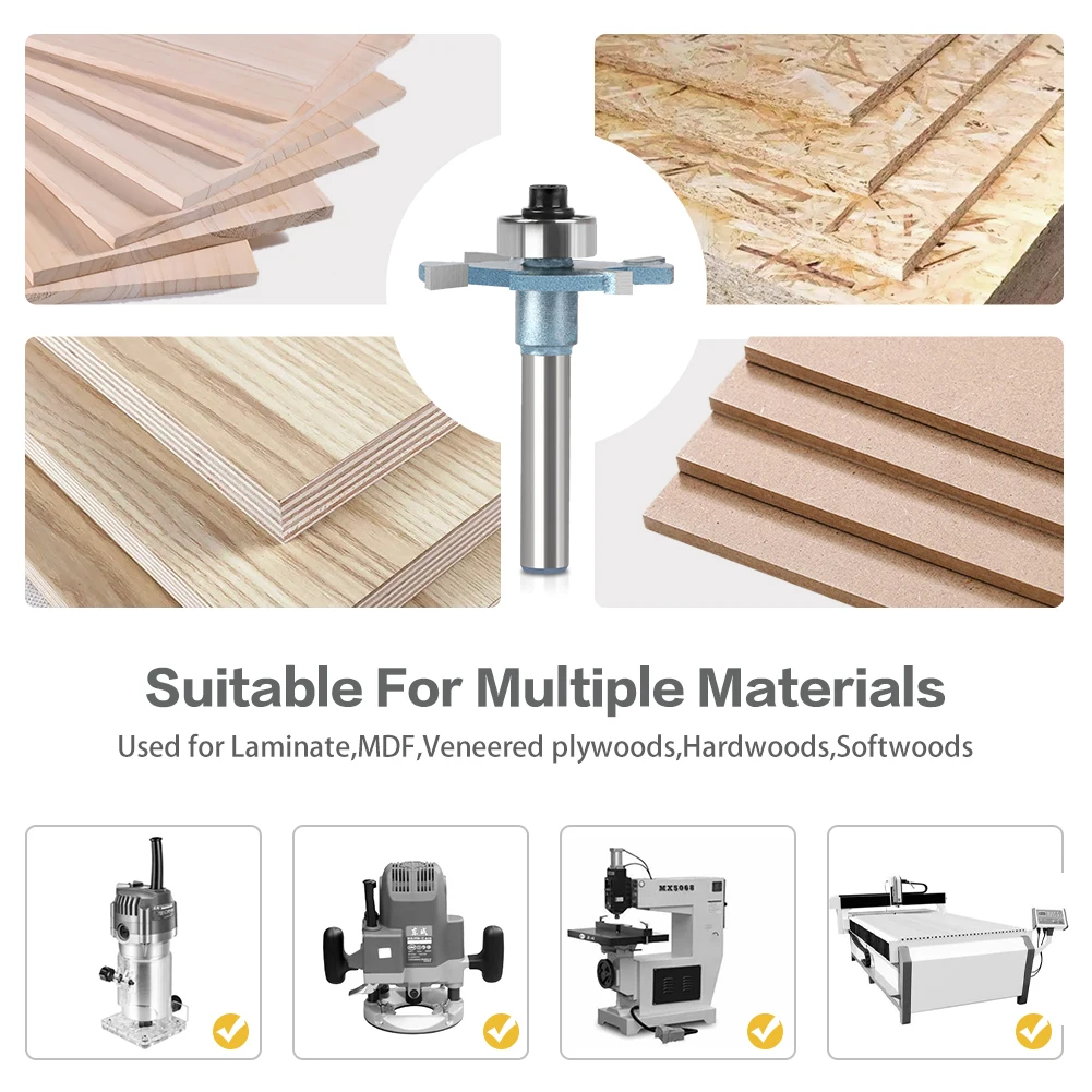 Imagem -03 - Straight End Fresadora para Madeira Router mm Shank Edge Trimmer Limpeza Flush Trim Canto Redondo Cove Box Bits Tool Novo