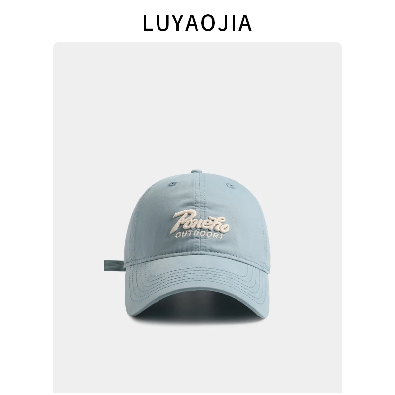 

Spring Summer New Sle Women's Embroidered Baseball Cap Face Slimming Couple Trendy Brand Soft Top Versatile Casual Letter Hat
