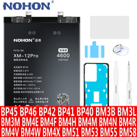 NOHON Battery For Xiaomi Mi 12 Pro 9T 10T 12X 11 Lite 11T 10 10S Ultra 9 SE POCOPHONE F1 CC9 CC9E A3 Bateria BP45 BM55 BP40 BM58