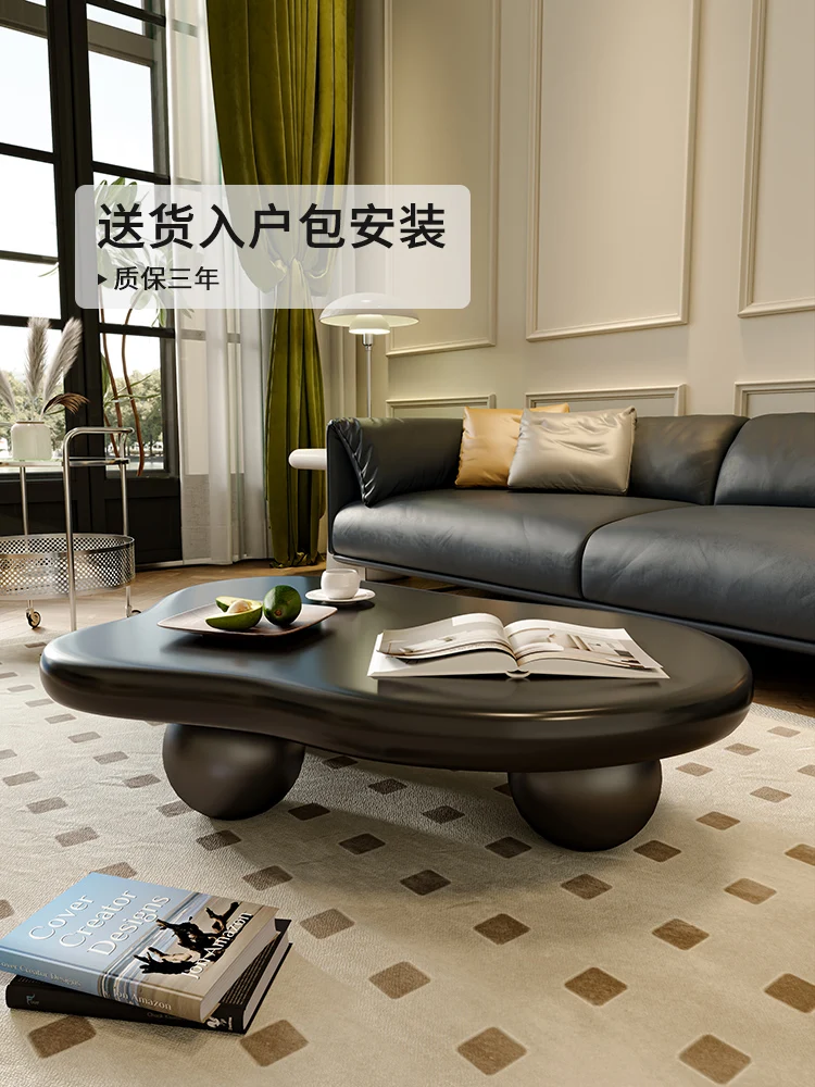 

Irregular black cloud coffee table with irregular shapes