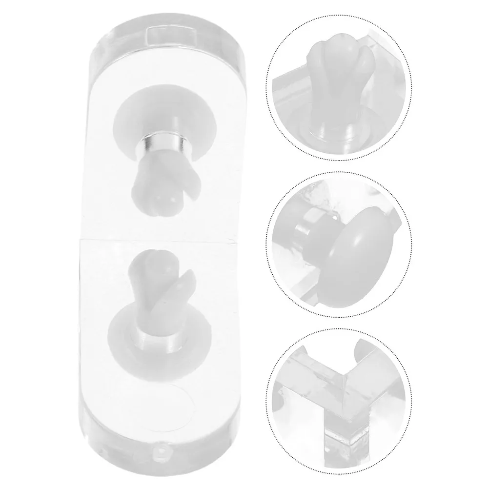 20Sets Acrylic Corner Brackets High Transparency L Shape Support for Acrylic Boxes Jewelry Watch Display Clear Right
