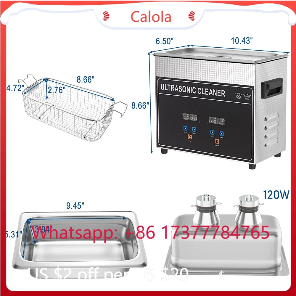 3L Ultrasonic Cleaner Manicure Jewelry Watch Ultrasonic Cleaning Bath Machine