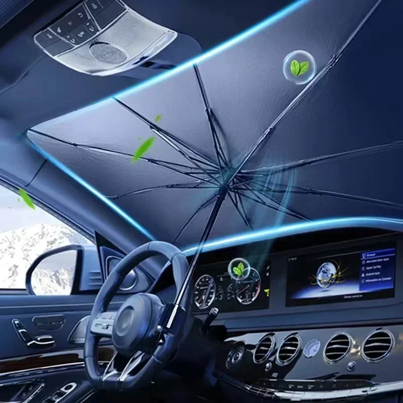 Car Parasol Inside The Front Windshield Sunscreen Sunshade Artifact Car Sunscreen Insulation Sunshade Portable Storage