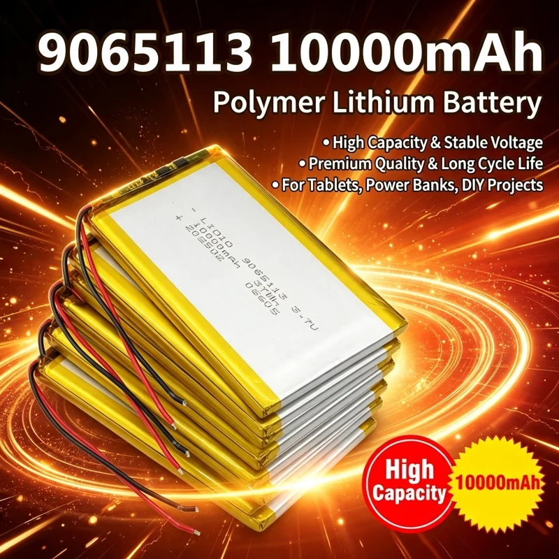 9065113 10000mAh Mobile Power Polymer Lithium Battery  Power Bank  Lithium Battery  High-capacity Energy Storage Battery