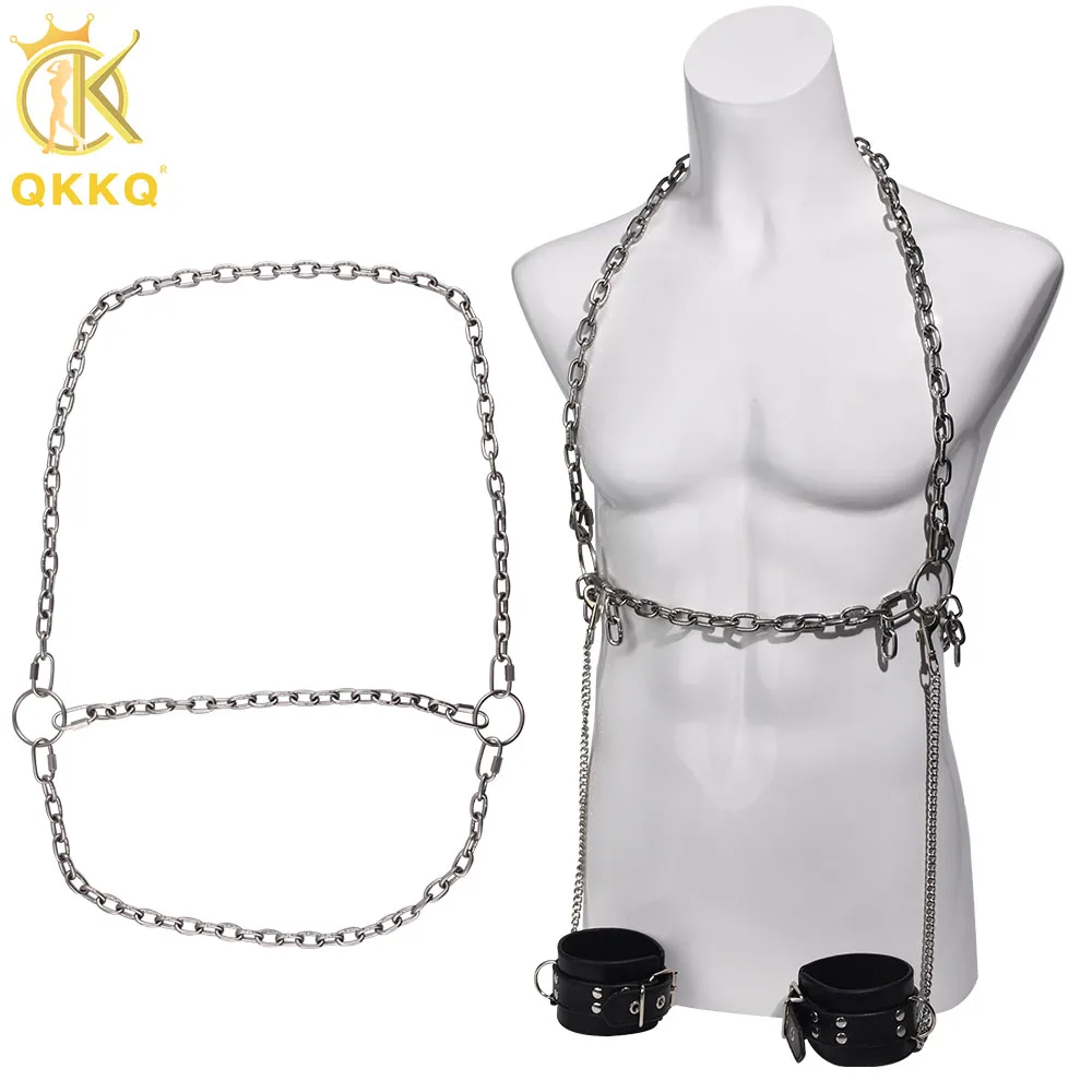 QKKQ Male Chest Wearing Chain Erotic Harness Body Bondage Couple Fun BDSM Sex Toys For Women Men 18+ Pleasure Sexy Adult Product