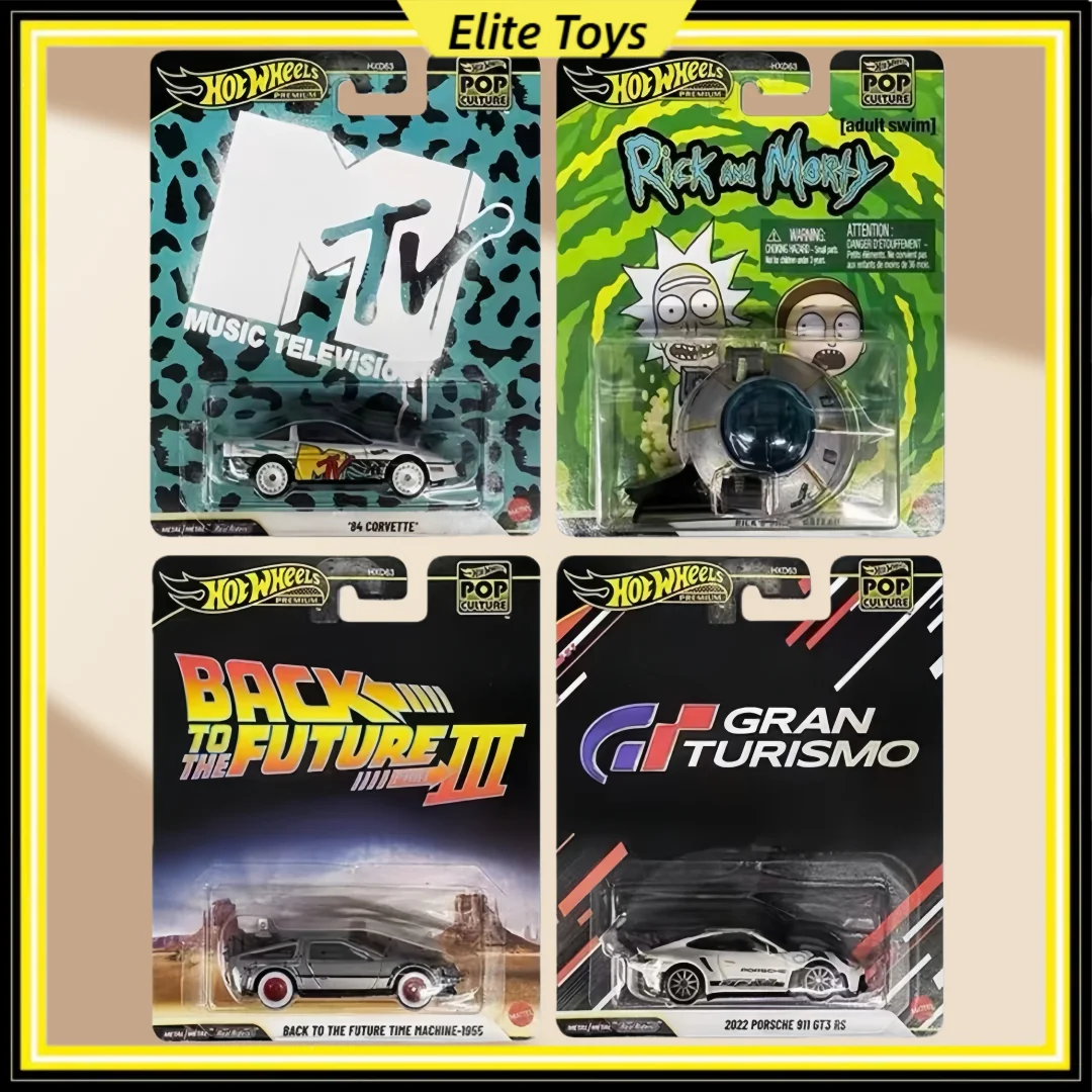 

Hot Wheels Premium Pop Culture Porsche 911 Corvette Назад в будущее Литая под давлением модель Рика и Морти 1:64 Коллекционная игрушка-автомобиль