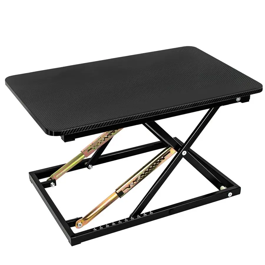 

Desk Converter, Height Adjustable Sit Stand Desk Converter, Fully Assembled Monitor Desk Riser for Standing or Sitting, Black,