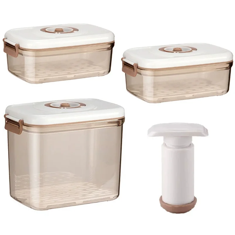 

POPO Прозрачный вакуумный контейнер для хранения продуктов Герметичный кухонный контейнер для хранения свежести Емкость вакуумного контейнера для пищевых продуктов