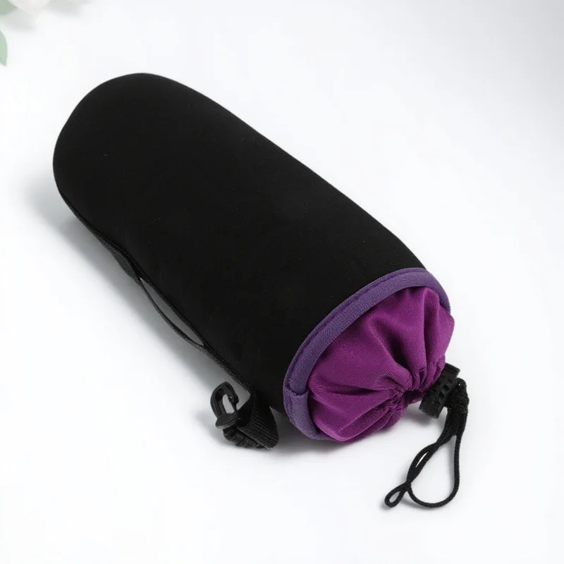 

Water Resistant Neoprene Lens Pouch Xl Size Camera Lens Protective Case with Snap Clip Portable Dslr Accessory Bag