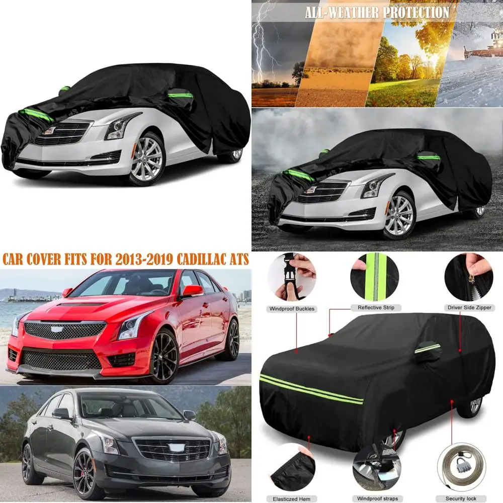 

All-Weather 6-Layer Waterproof Car Cover with Zippered Door and Windproof Band for 2013-2019 Models