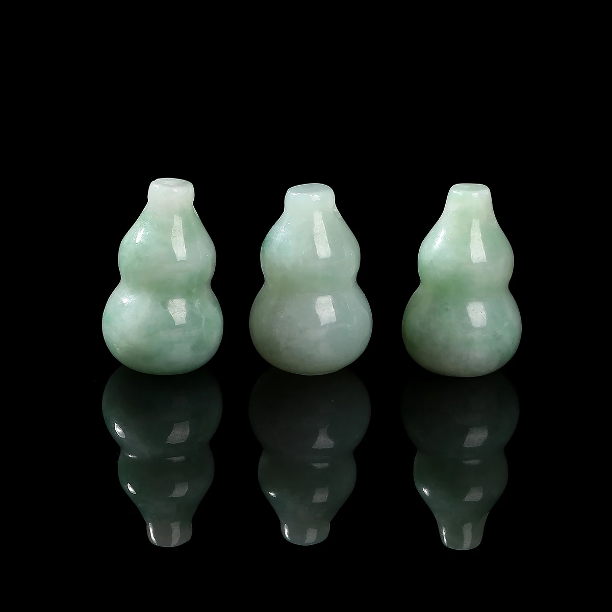 1 قطعة الحجر الطبيعي الزمرد الجاديت منحوتة القرع شكل الخرز محظوظ قلادة لصنع المجوهرات عقد دي اي واي سوار الإكسسوار