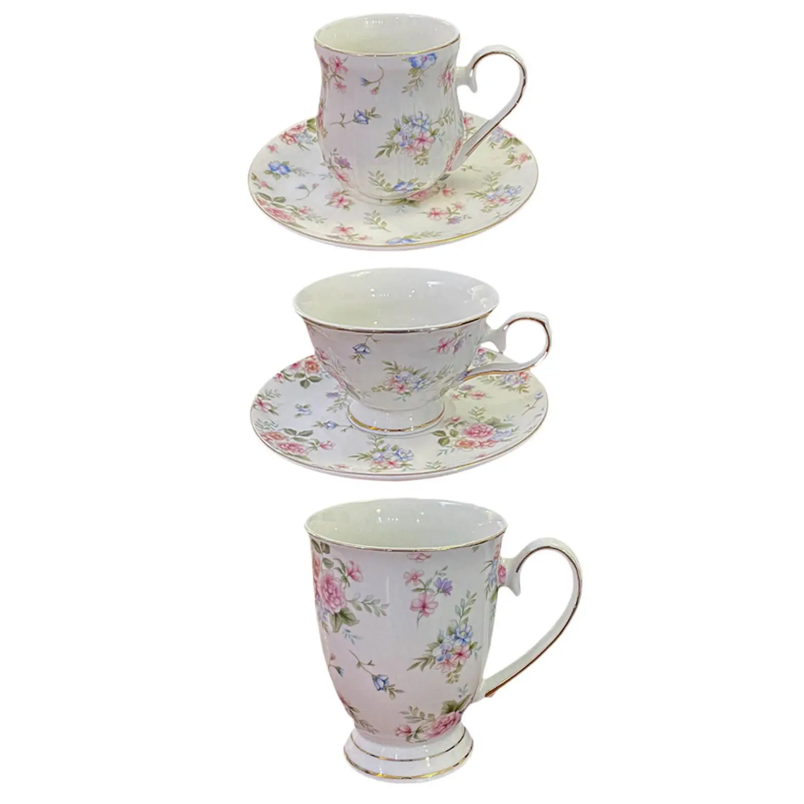 

Tea Cups with Handles Easy to Clean Birthday Gifts Coffee Mugs for Home Mom