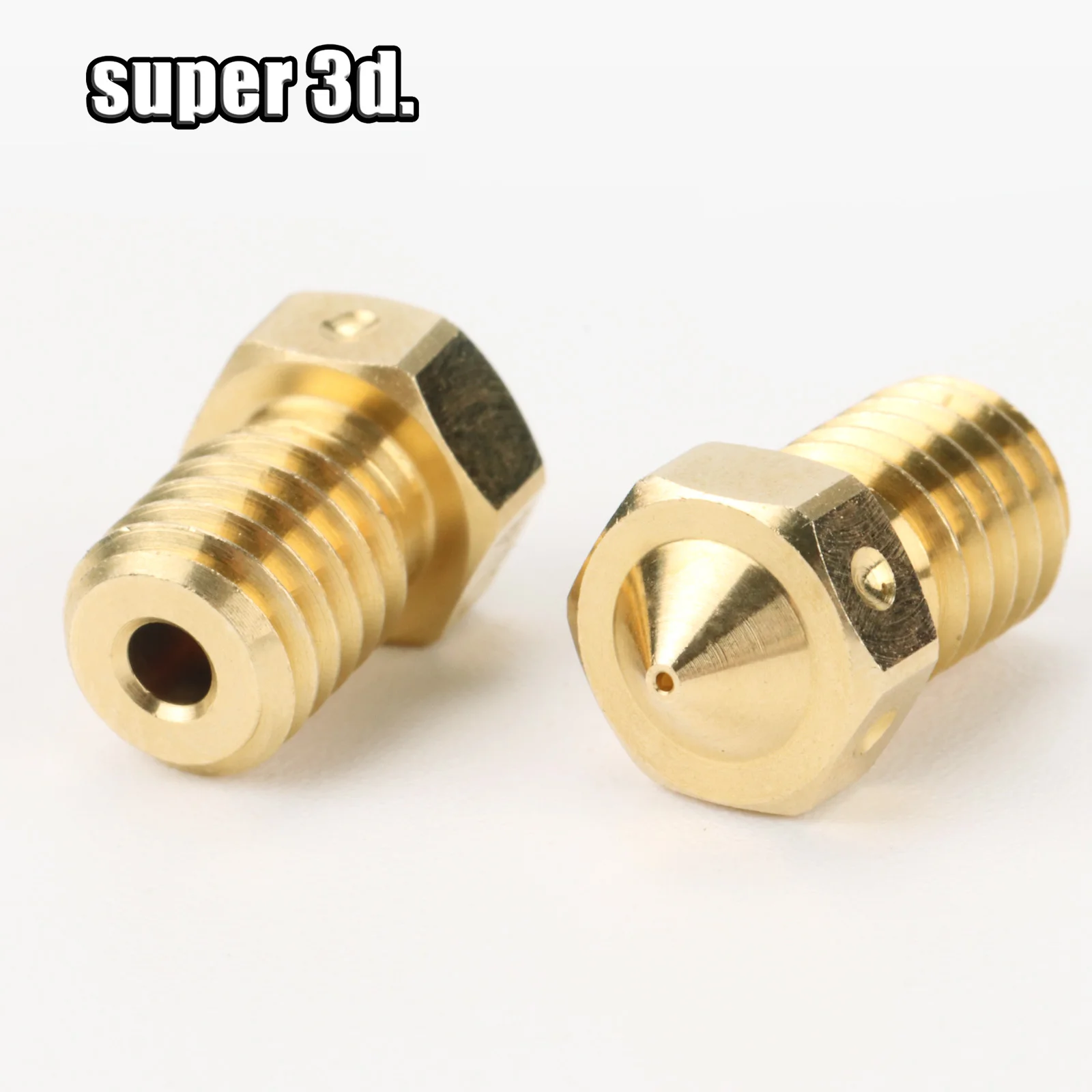 3D V6หัวฉีดทองแดงทองเหลืองชิ้นส่วนเครื่องพิมพ์สำหรับ V6 E3D ความแม่นยำสูง1.75มม. หัวฉีด V5