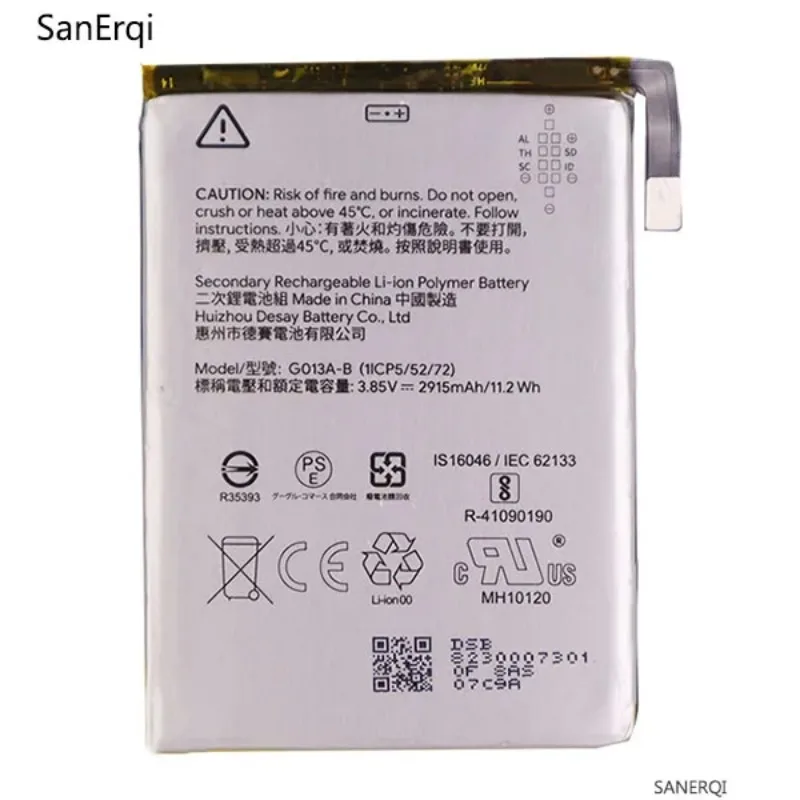 Battery G013A-B For HTC GOOGLE Pixel 3 G013B G013A Pixel3 2915mAh Phone Battery Bateria