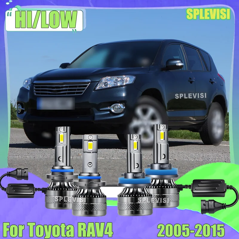 

Long-Lasting LED Headlight Bulbs HI/LO Beam Front Car Headlamp Kit For Toyota RAV4 2005-2015 2006 2007 2008 2009 2010 2011 2012