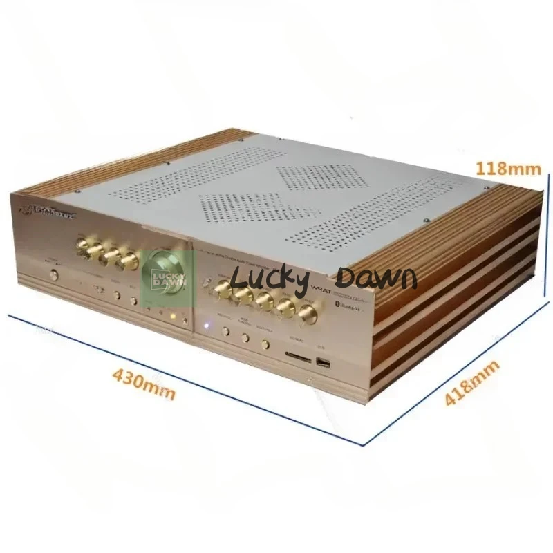 

220V 6-Channel high-power home theater AV power amplifier subwoofer Bluetooth USB home 5.1 digital fiber coaxial