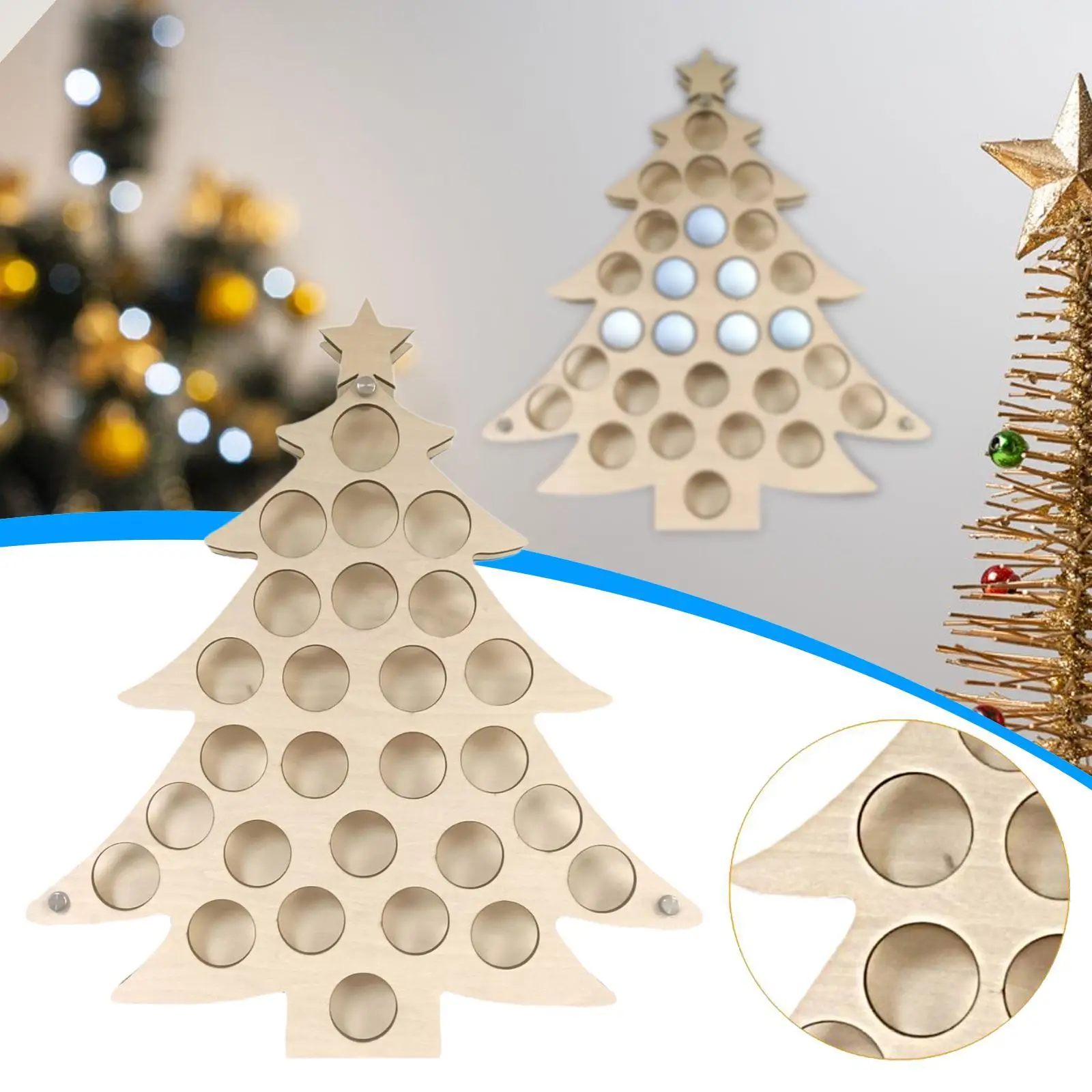 Golf Ball Display Case Showcase Organizer Holds 27 Balls Christmas Tree Ornament