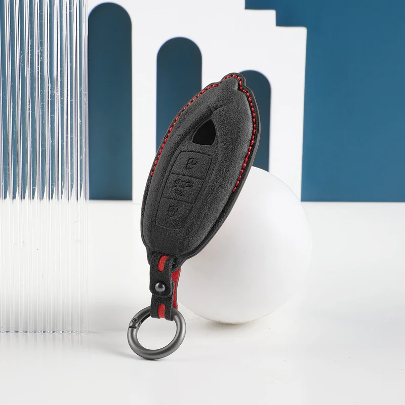 Italy suede car Key Case Cover Shell Fob For lamborghini Urus Huracan Aventador Car Key Cover Key Protection Shell Accessories view 4