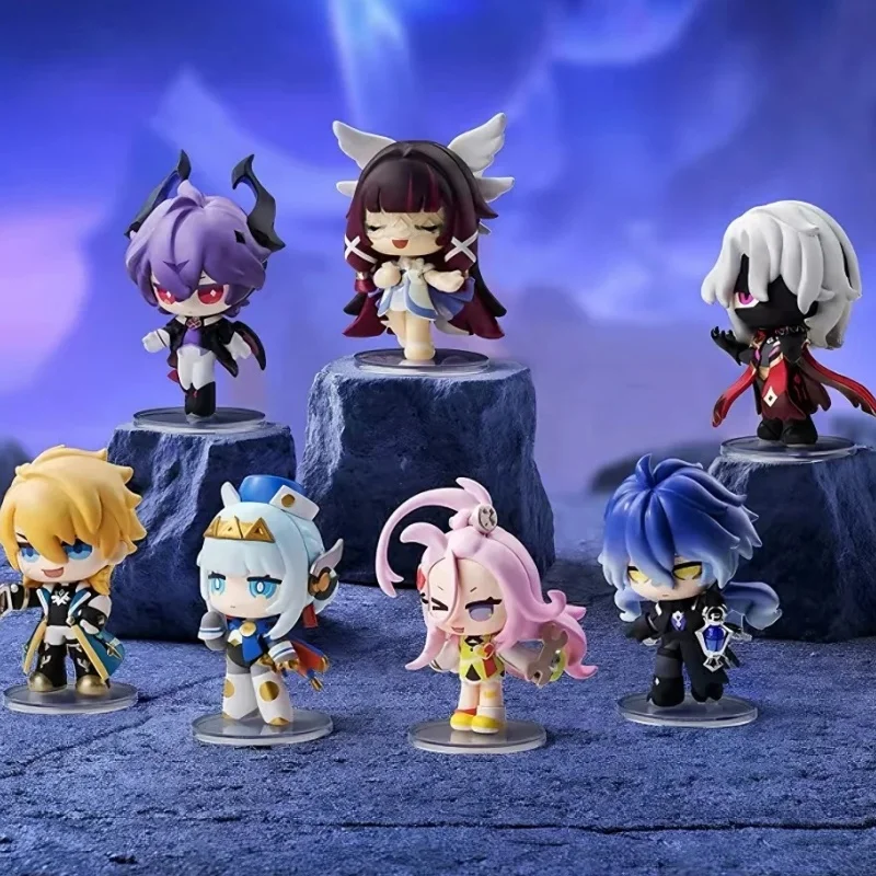 

Оригинальные фигурки Pop Mart Genshin Impact из серии «Веселая встречи» (Chibi), коллекционные игрушки и подарки, таинственная коробка-сюрприз