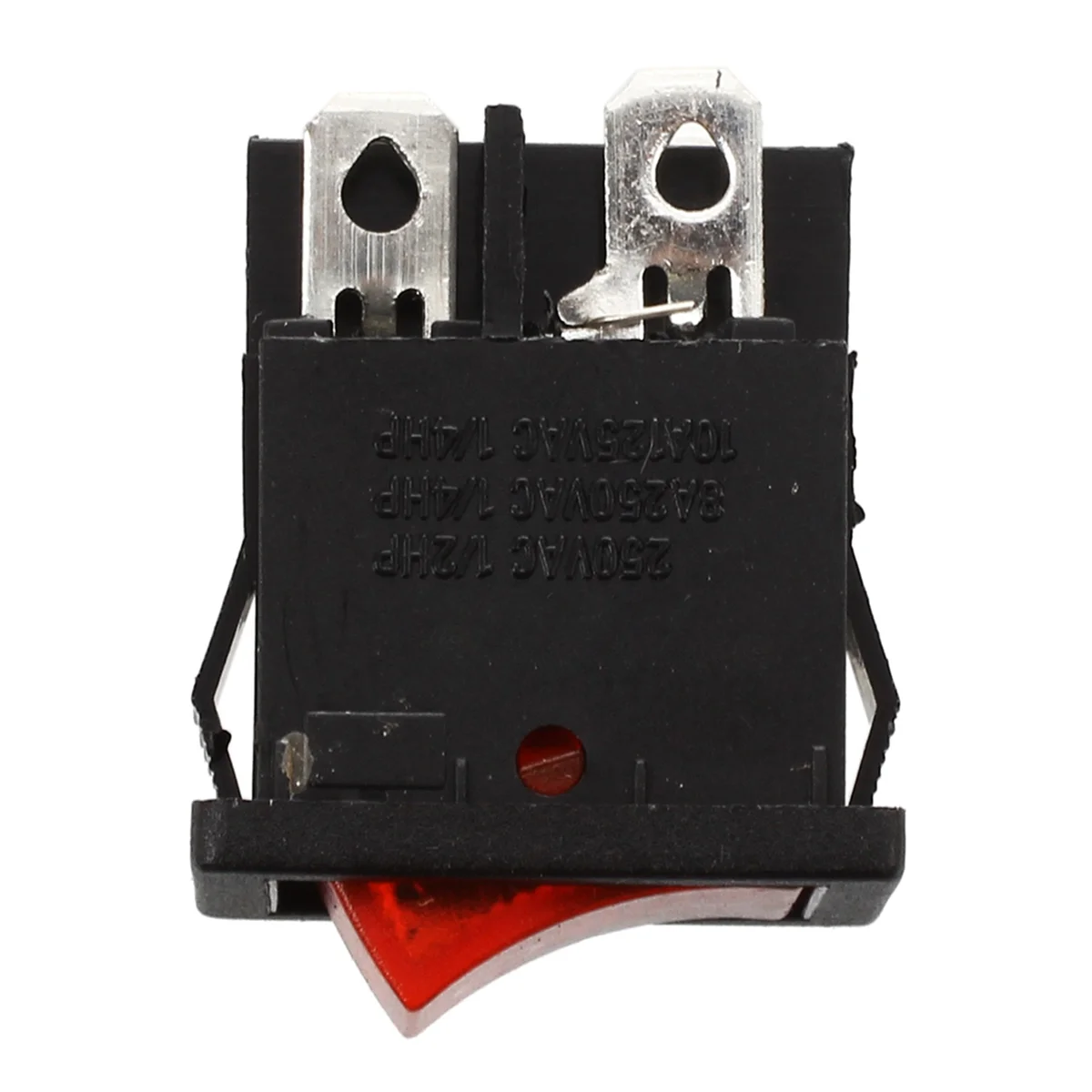 ELECT-6Pcs الضوء الأحمر 4 دبوس Dpst On-Off المفاجئة في قارب الروك التبديل 6A/250V 10A/125V Ac
