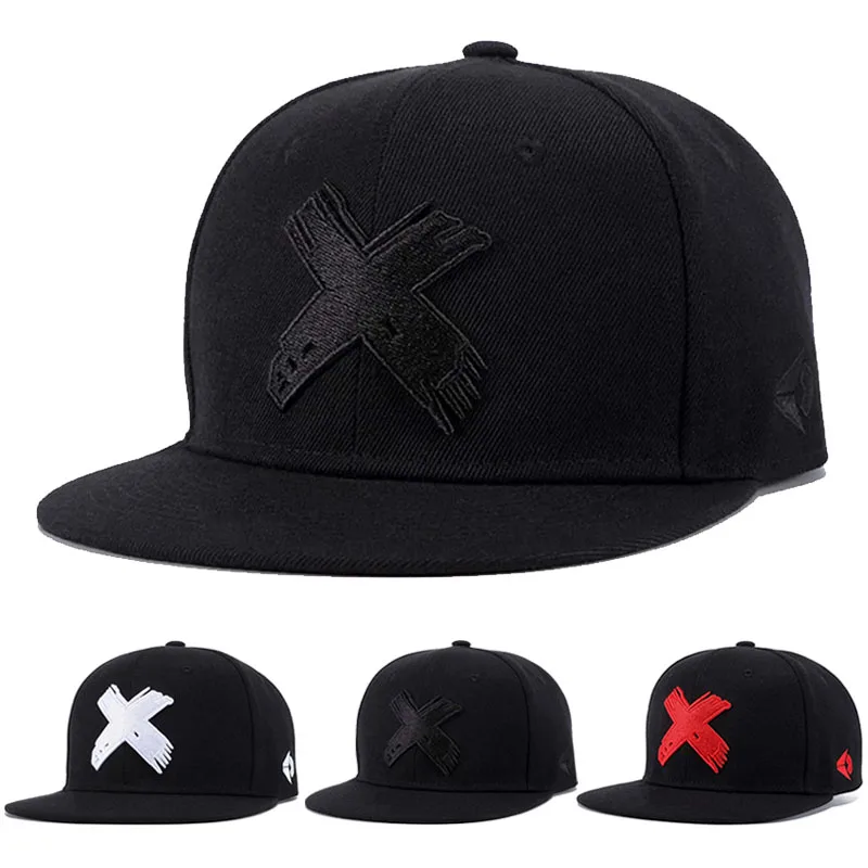 

2025 Fashion and Simple New Flat brimmed Hat X Embroidered HipHop Skateboarding Hat Outdoor Leisure Sunshade Baseball Hat Unisex