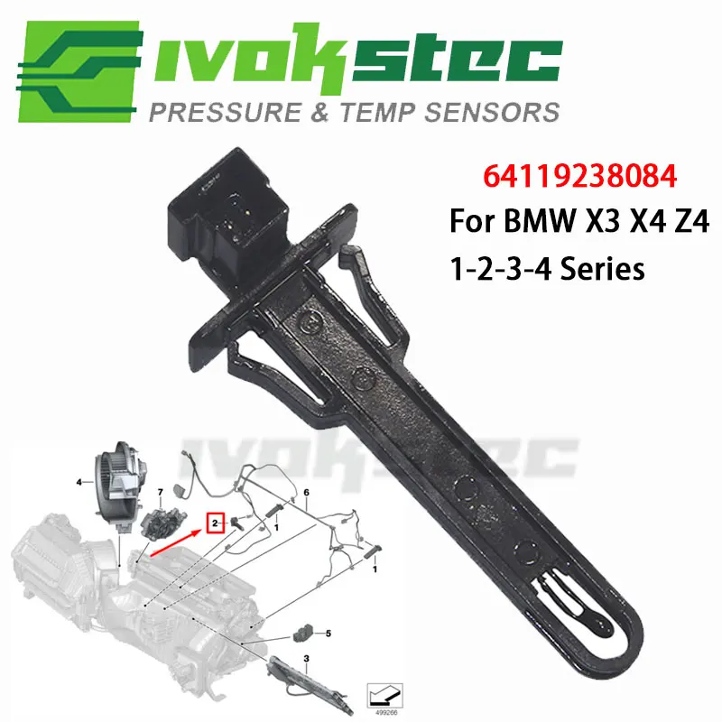 Automatic Evaporator Temperature Sensor For BMW X3 X4 Z4 1-2-3-4 Series F20 F21 F22 F30 F33 F36 F80 F87 G20 G21 G29 64119238084