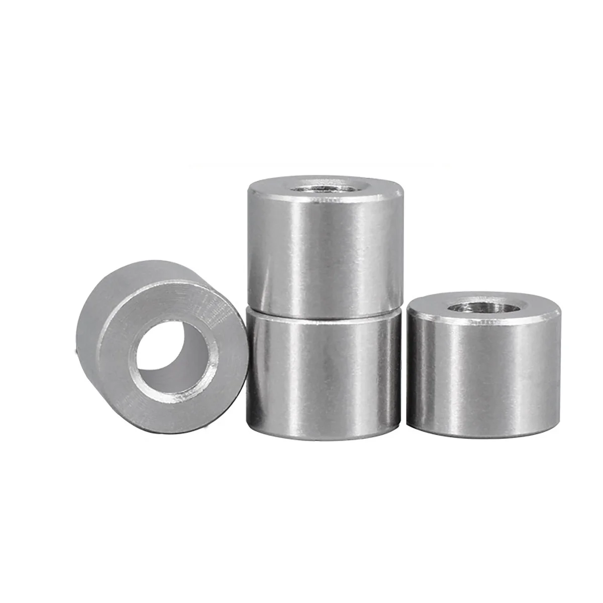 304 Stainless Steel Toothless Hollow Core Sleeve, Cylindrical Shaft Sleeve M6