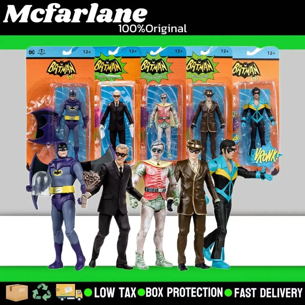 Mcfarlane DC Ретро 6-дюймовый 1966 Бэтмен Адам Уэст висячие карты фигурки подвижная ручная модель подарок