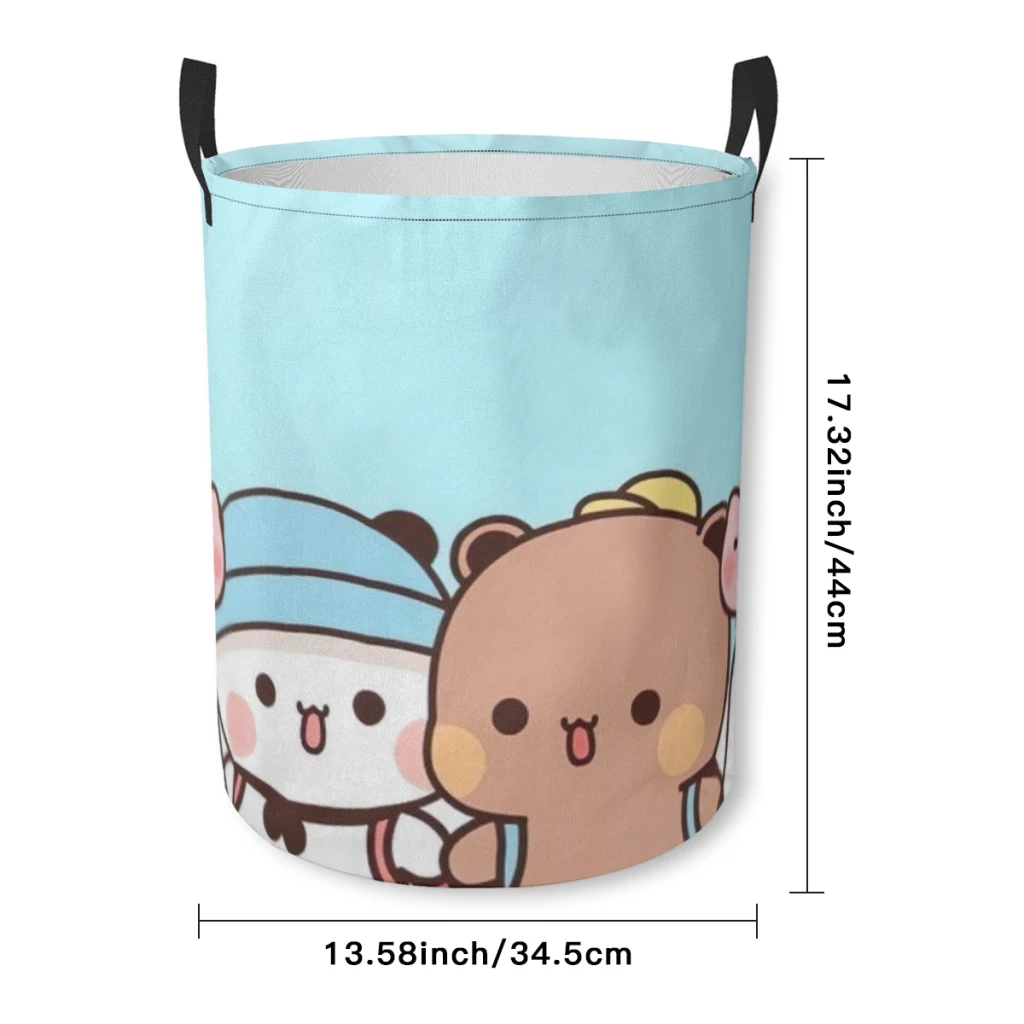 One Two Bubu Little Bear Dirty Laundry Basket Clothes Organizer Foldable Storage Bucket Bathroom Waterproof Clothing