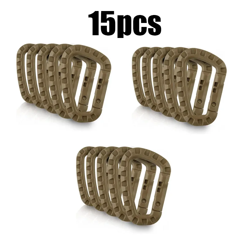5/10/15/20 stücke Taktische D-Form Kunststoff Karabiner Mit Harter Feder Snap Clip ITW Schlüsselbund Getriebe Haken für Outdoor Camping Werkzeuge