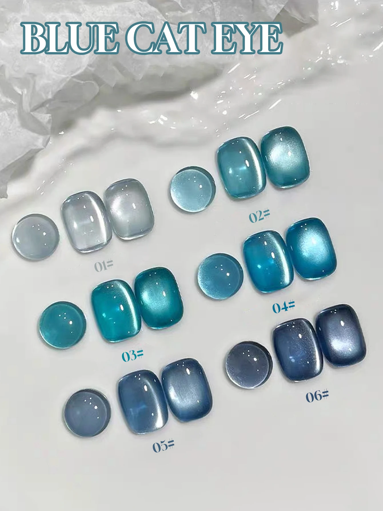 1-6pcs 15ml Blue Cat Eye Gel N - Uv Whitening Kit review and price