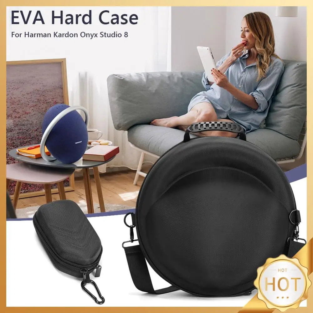 Portable Storage Case Anti-scratch EVA Hard Carrying Case Shockproof Waterproof for Harman Kardon Onyx Studio 8 Wireless Speaker