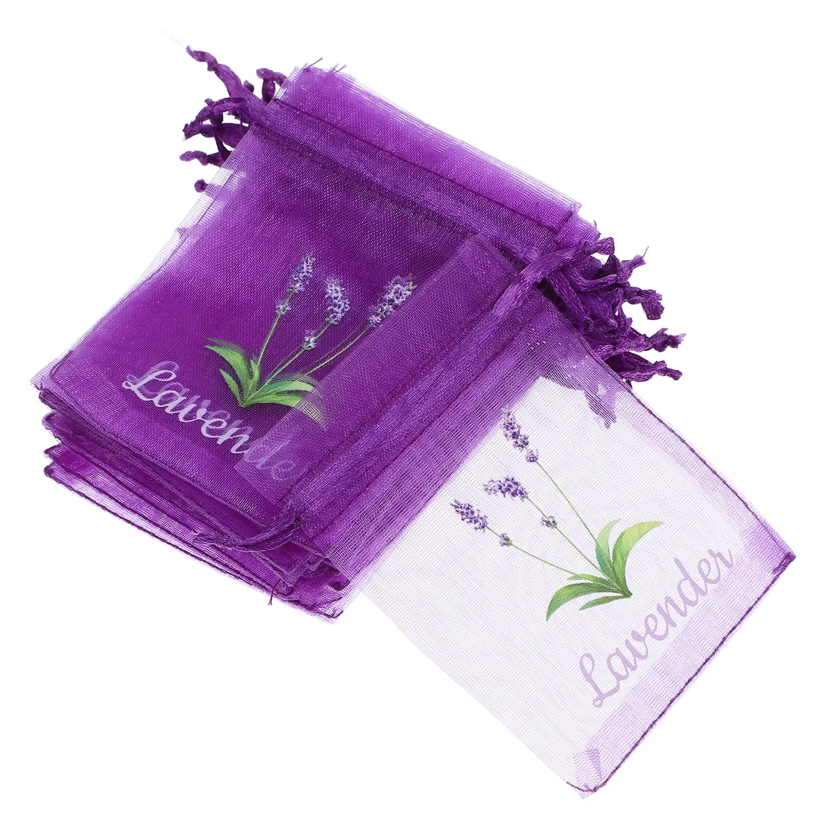 20pcs Lavender Sachets Drawstring Bags Empty Organza Pouches Sachet Empty Bags Organza Gauze Bags multiuse wedding party favors