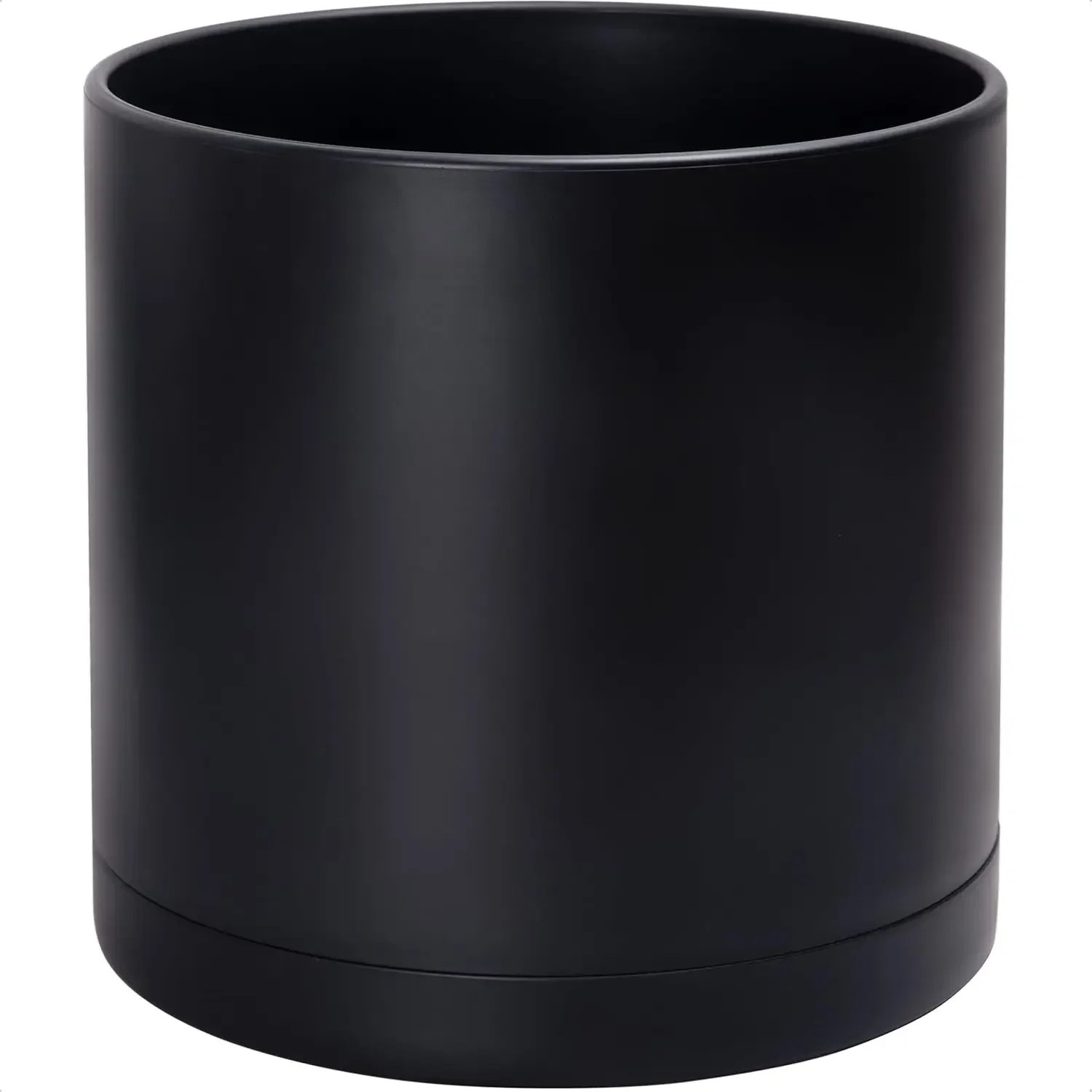 

D'vine Dev 16 Inch Black Plastic Planter Pots for Plant Pot with Drainage Hole and Seamless Saucers, 74-X-B-5
