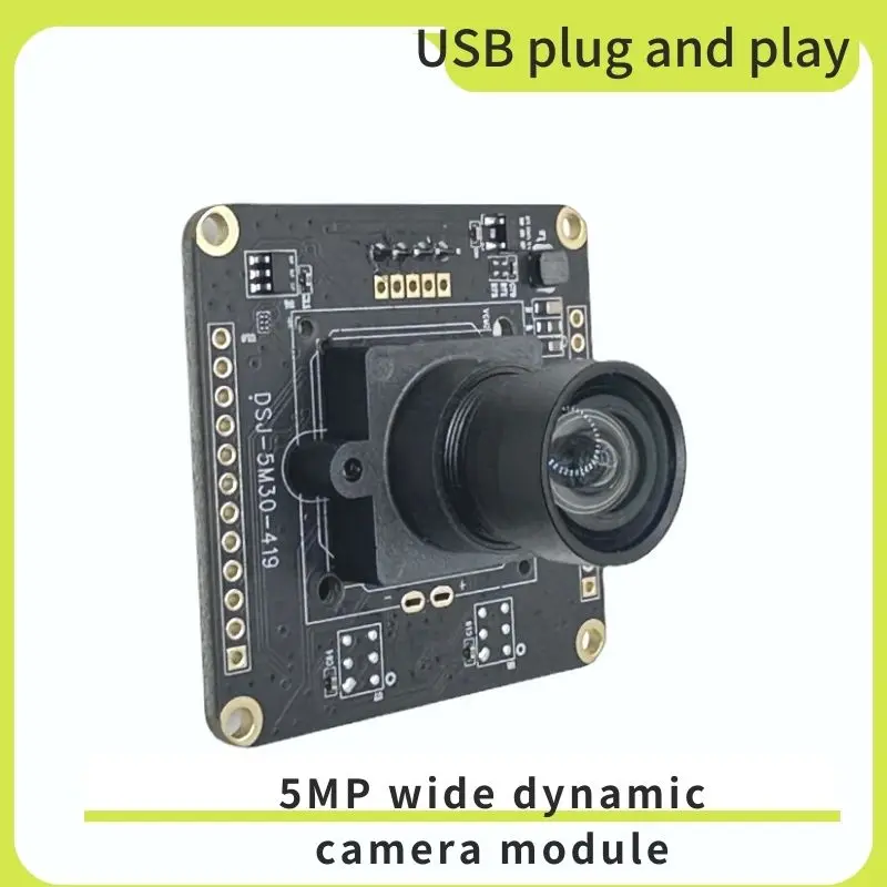 5 Million HD Camera Module Wide Dynamic 30FPS Face Recognition Strong Light Backlight Outdoor Shooting Usb Driver-free.