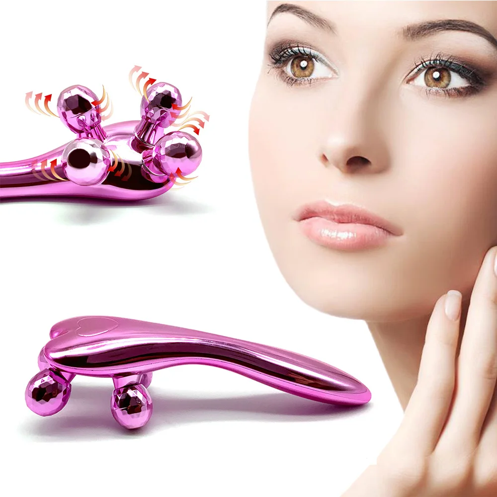 Y Shape 4D Roller Face Neck Back Massager 360 Rotate Thin Body Massage Tools Skin Lifting Wrinkle Remover Fat Burner Weight Loss