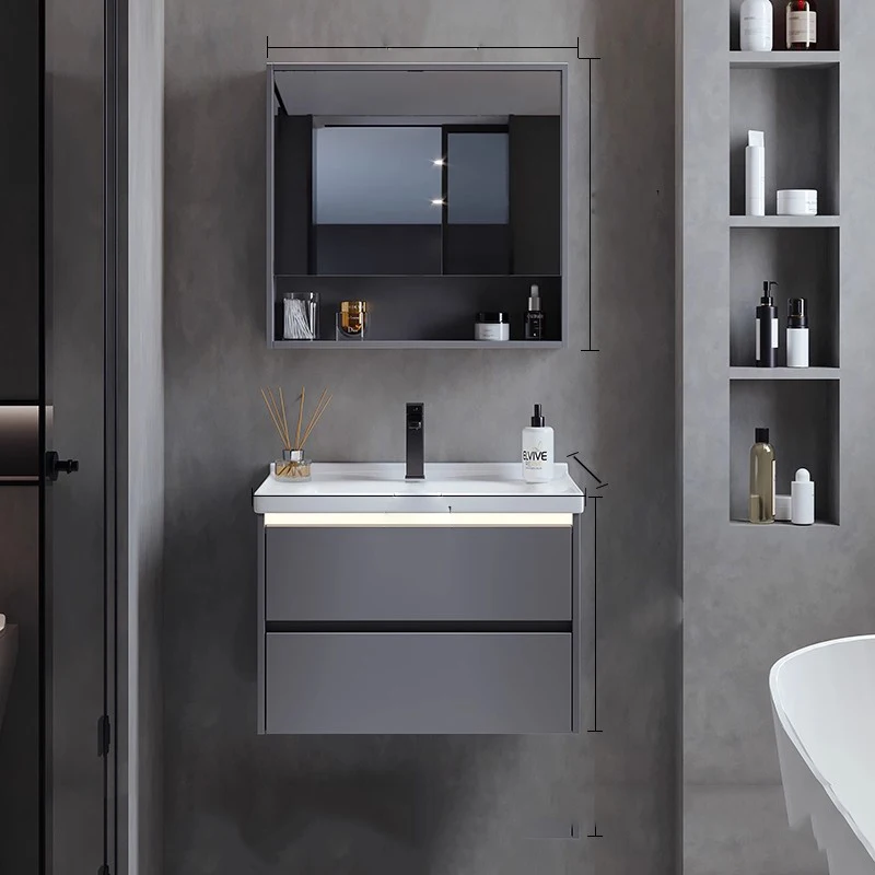 Partitions Storage Bathroom Cabinet Organizer Mirror Accessories Wall Toilet Display Cupboard Drawers Gabinete Room Furniture