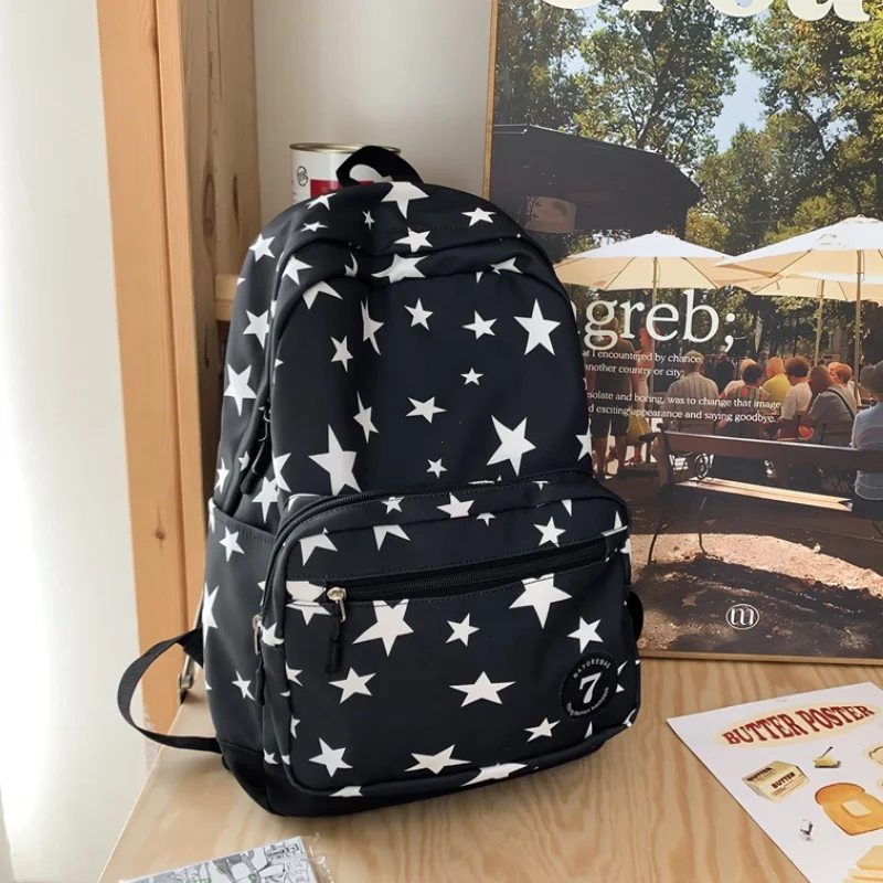 Star Backpack Five-pointed Star School Bookbag Women Men 17 Inch Star Laptop Backpack Cute Travel Backpack Student Schoolbag