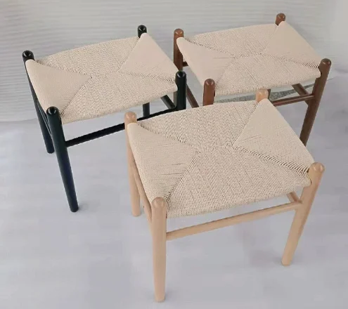 #Nordic Minimalist Low Stool Tea Shoe Changing Stool Dressing Stool Chinese Style Homestay Portable Dining Chair
