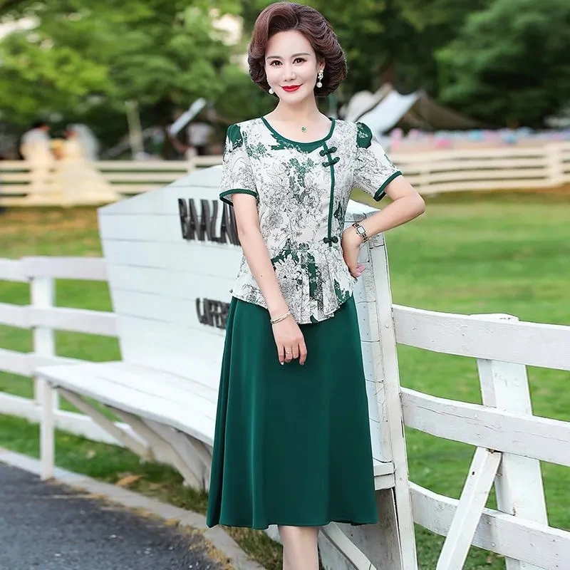 High Quality Summer Beach Boho Vintage Print Patchwork O Neck Dress Elegant Party Robe Designer Vestidos Fake Two Pieces Dresses