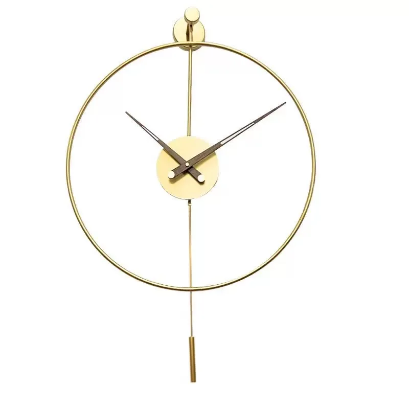 

Luxurious and Minimalist Wall Design Creative Hanging Clock Household Wrought iron Fashion Background Wall Decoration Clock