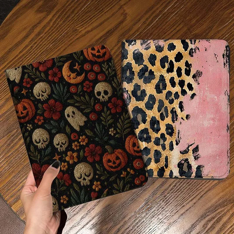 

Cartoon Skull Pumpkin Flower Gift Tablet Case For Apple iPad Air Pro mini 1 2 3 4 5 6 7 8 9 11 M2 M3 M5 M4 5th 6th 7th 10th 11th