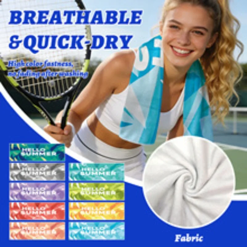 Women's Sports Tennis Event Towel Sweat Absorbing Exercise Gym Ultra-fine Fiber Exercise Towel
